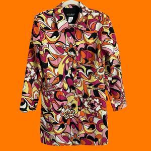90's 00's vintage groovy paisley floral y2k jacket Size 4